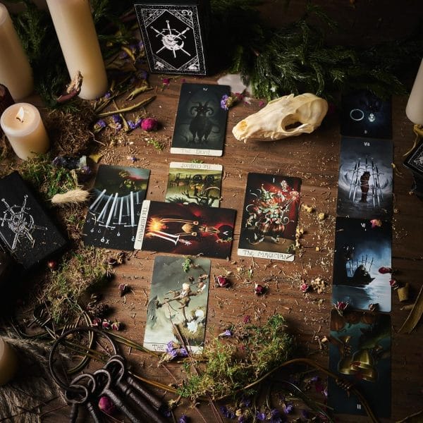The Crooked Moon RPG Tarot Deck & Bag Glamour Shot